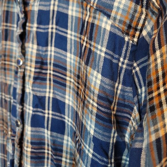 Oh Baby by Motherhood Maternity Plaid Button Down 3/4 Sleeve Shirt Size Small - Picture 11 of 12